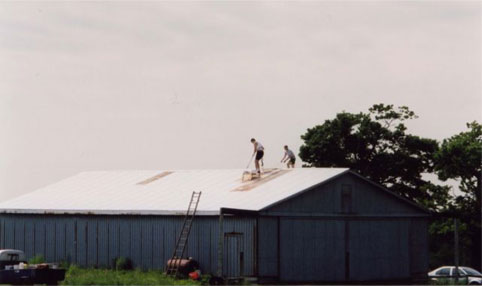 Painting the hangar